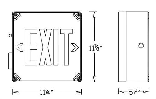 Exit Sign Size